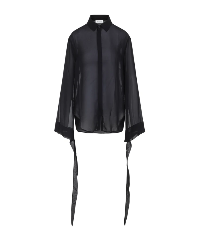 Блузка из прозрачного шифона Verlin с завязками The Frankie Shop, черный
Блузка из прозрачного шифона Verlin с завязками The Frankie Shop, черный