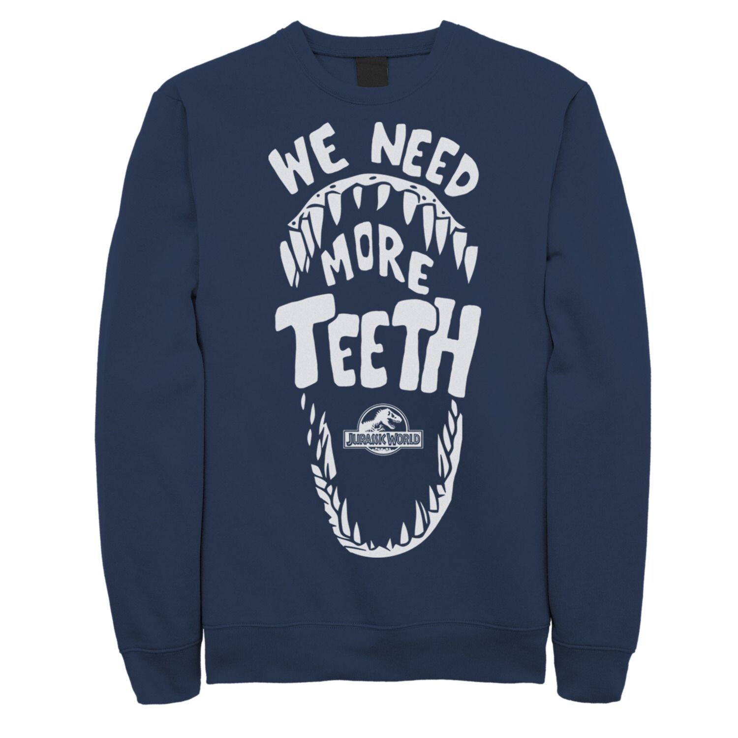 Мужской флисовый пуловер с рисунком Jurassic World We Need More Teeth Licensed Character, синий
Мужской флисовый пуловер с рисунком Jurassic World We Need More Teeth Licensed Character, синий