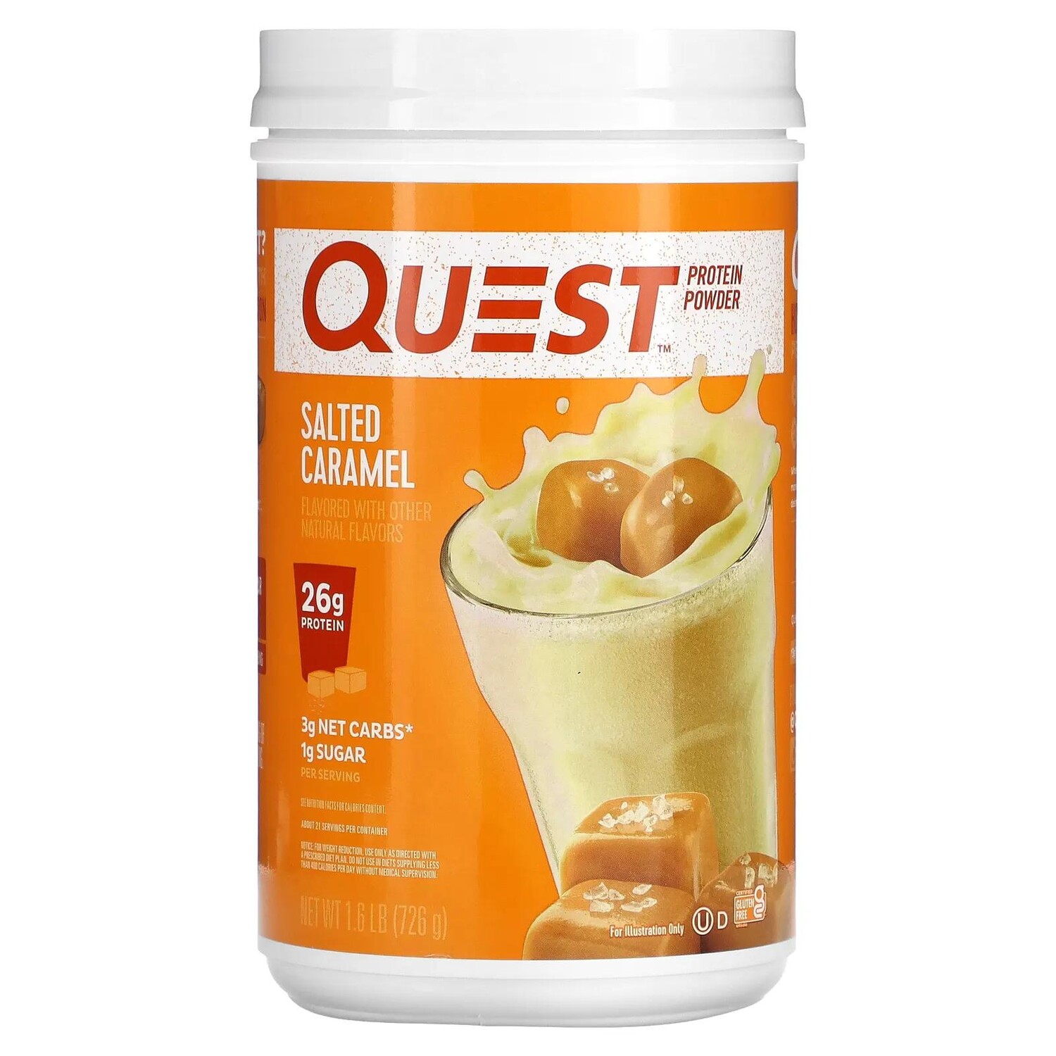 Quest Nutrition Protein Powder Salted Caramel 1.6 lb (726 g)
Quest Nutrition Protein Powder Salted Caramel 1.6 lb (726 g)