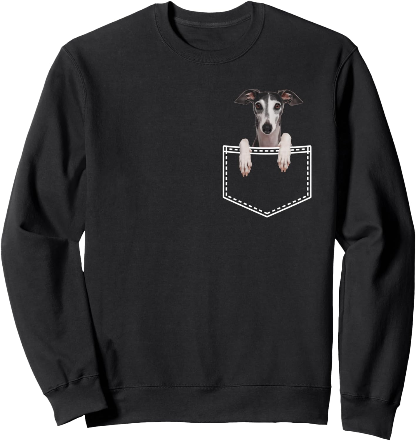 Толстовка с карманом в виде итальянской борзой Italian Greyhound Design, черный
Толстовка с карманом в виде итальянской борзой Italian Greyhound Design, черный