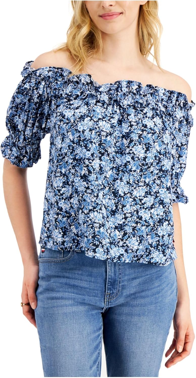 Женский топ с открытыми плечами и цветочным принтом Tommy Hilfiger, Flora Sky Captain Multi
Женский топ с открытыми плечами и цветочным принтом Tommy Hilfiger, Flora Sky Captain Multi