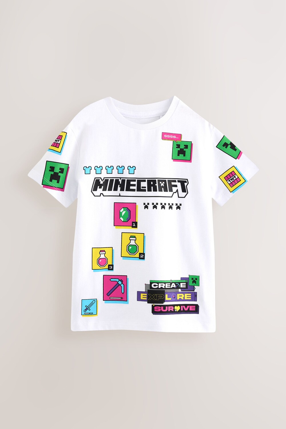 Футболка с коротким рукавом и узором с принтом Minecraft (от 3 до 16 лет) Next, белый
Футболка с коротким рукавом и узором с принтом Minecraft (от 3 до 16 лет) Next, белый