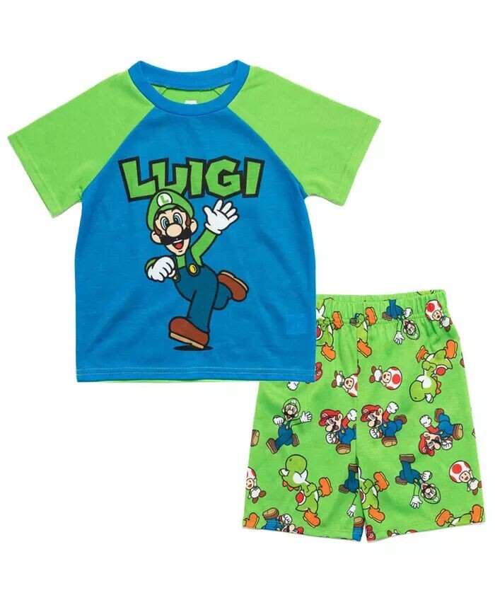 Пижамный комплект Luigi с рубашкой и шортами для сна для маленьких мальчиков SUPER MARIO, синий
Пижамный комплект Luigi с рубашкой и шортами для сна для маленьких мальчиков SUPER MARIO, синий