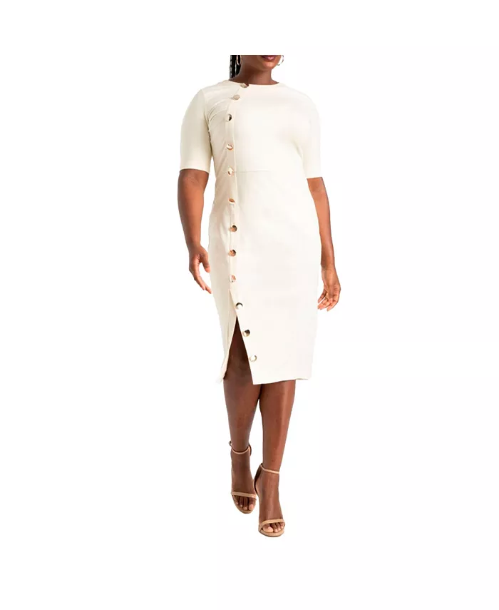 Платье рабочее на пуговицах Plus Size ELOQUII, коричневый/бежевый
Платье рабочее на пуговицах Plus Size ELOQUII, коричневый/бежевый