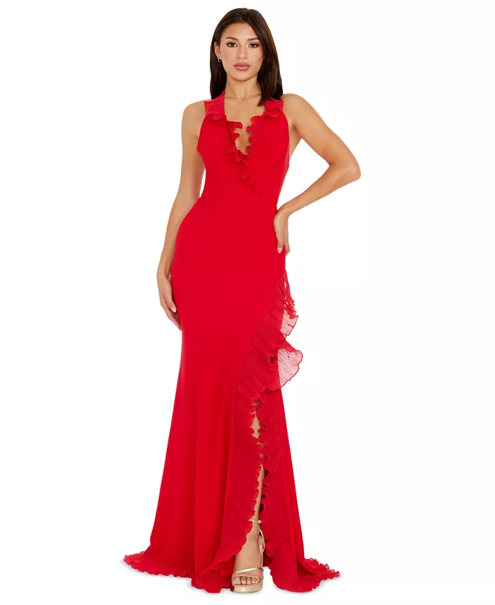 Женское платье Kathleen с рюшами Dress the Population, красный
Женское платье Kathleen с рюшами Dress the Population, красный