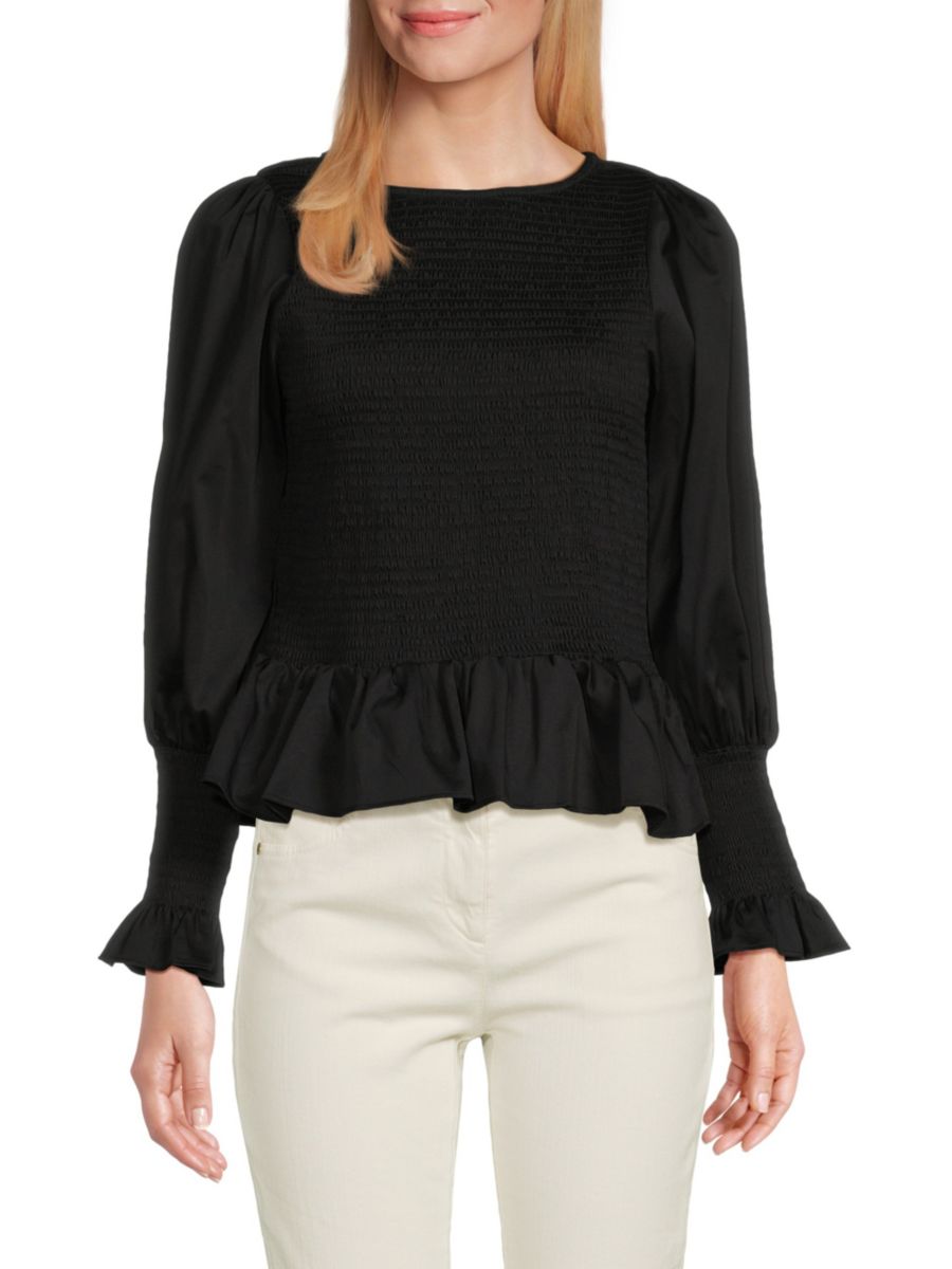 Топ Macie со сборками и оборками Robert Graham, черный
Топ Macie со сборками и оборками Robert Graham, черный