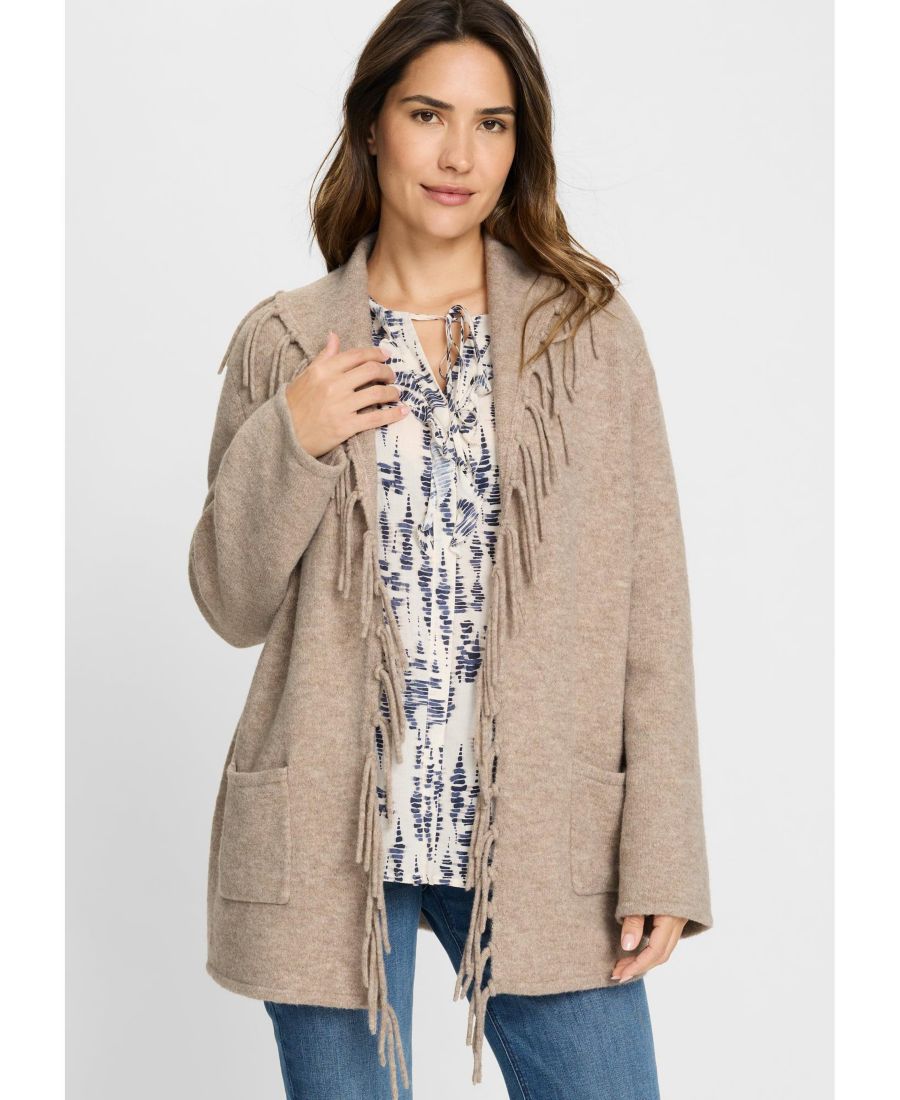 Женский кардиган с бахромой Olsen, Dark taupe melange
Женский кардиган с бахромой Olsen, Dark taupe melange