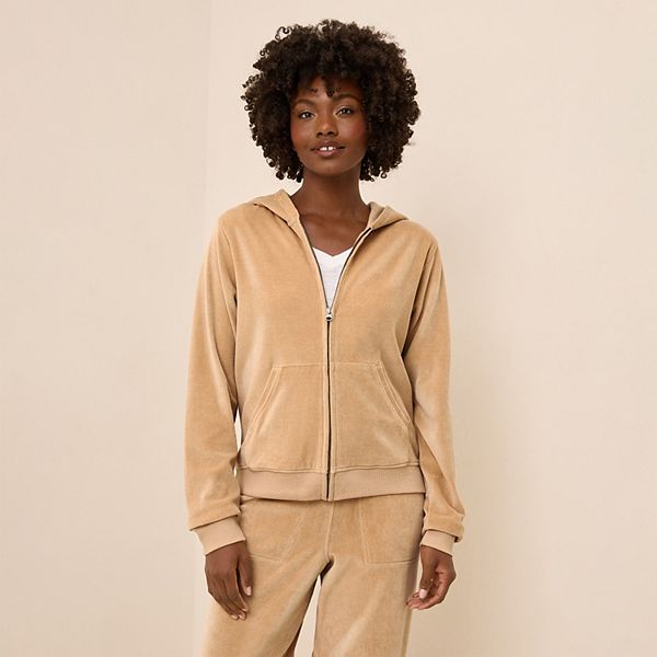 Хлопковый худи на молнии из велюра Pact, Sesame
Хлопковый худи на молнии из велюра Pact, Sesame