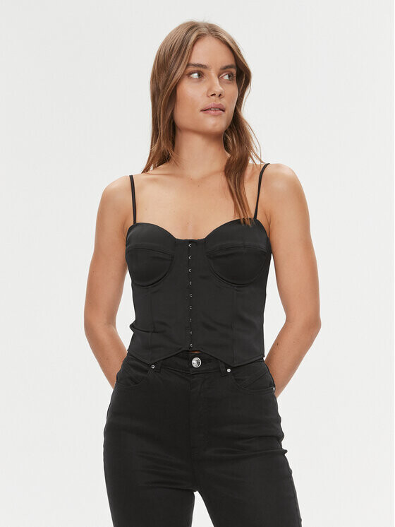 Топ приталенного кроя Guess, черный
Топ приталенного кроя Guess, черный