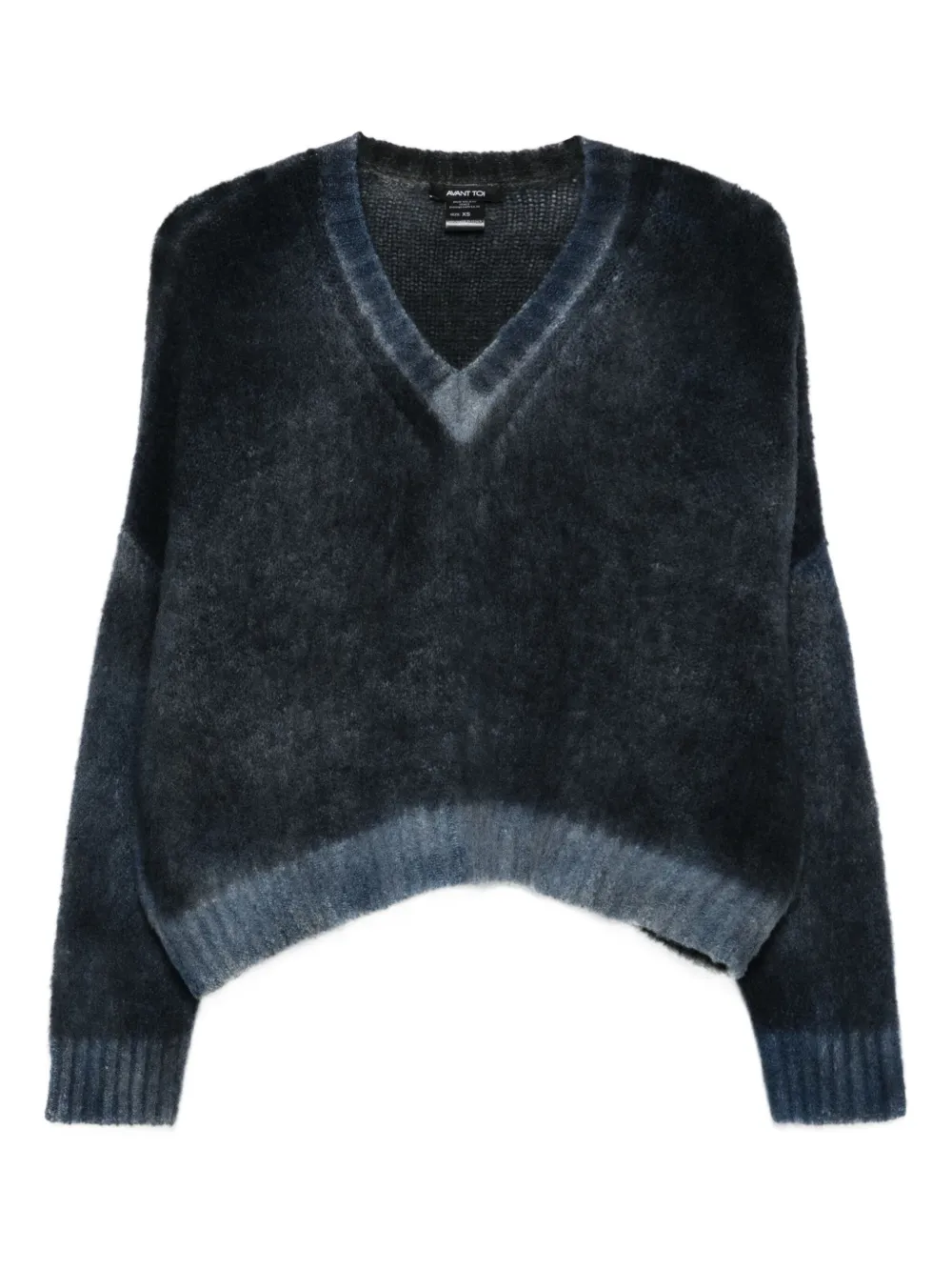 Укороченный свитер с V-образным вырезом Avant Toi, синий
Укороченный свитер с V-образным вырезом Avant Toi, синий
