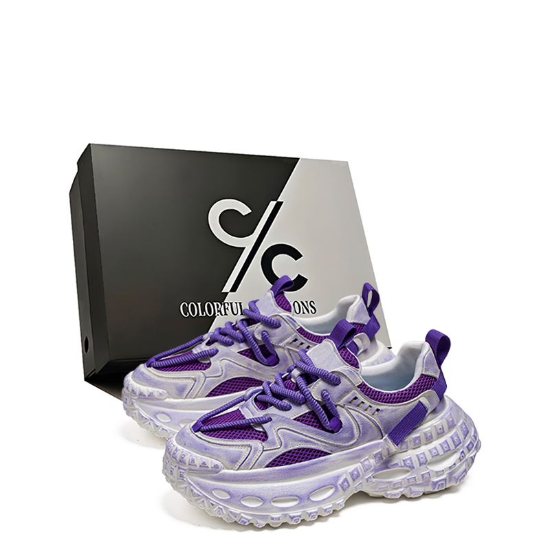 Амортизирующие, противоскользящие, износостойкие, увеличивающие рост низкие кроссовки на массивной подошве для мужчин Colorful Creations, Purple
Амортизирующие, противоскользящие, износостойкие, увеличивающие рост низкие кроссовки на массивной подошве для мужчин Colorful Creations, Purple