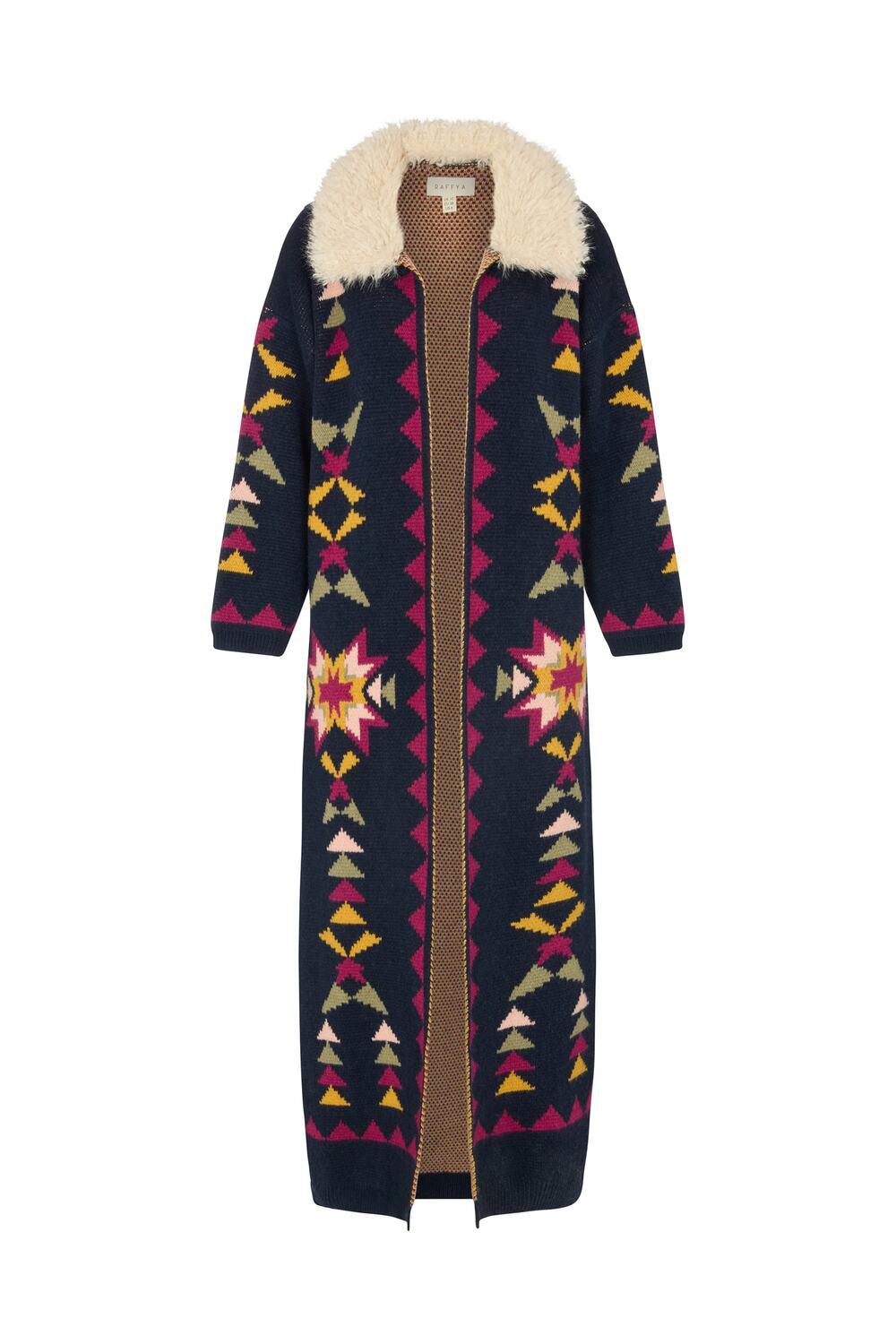 RAFFYA Вязаный кардиган 'Cathy Jacquard' в цвете Navy
RAFFYA Вязаный кардиган 'Cathy Jacquard' в цвете Navy