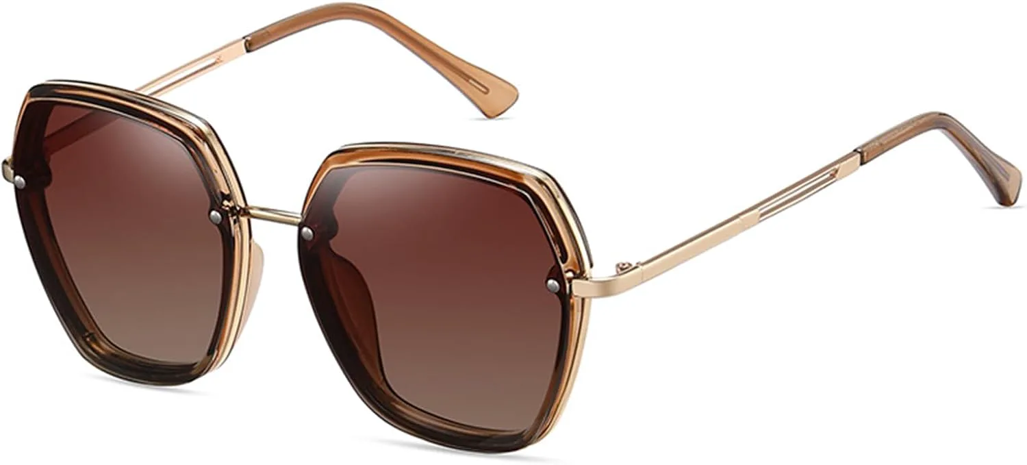 Женские солнцезащитные очки увеличенного размера с поляризацией – квадратная оправа, UV400, металл и TR90 – для вождения, путешествий, защиты от солнца Bubmari, C
Женские солнцезащитные очки увеличенного размера с поляризацией – квадратная оправа, UV400, металл и TR90 – для вождения, путешествий, защиты от солнца Bubmari, C