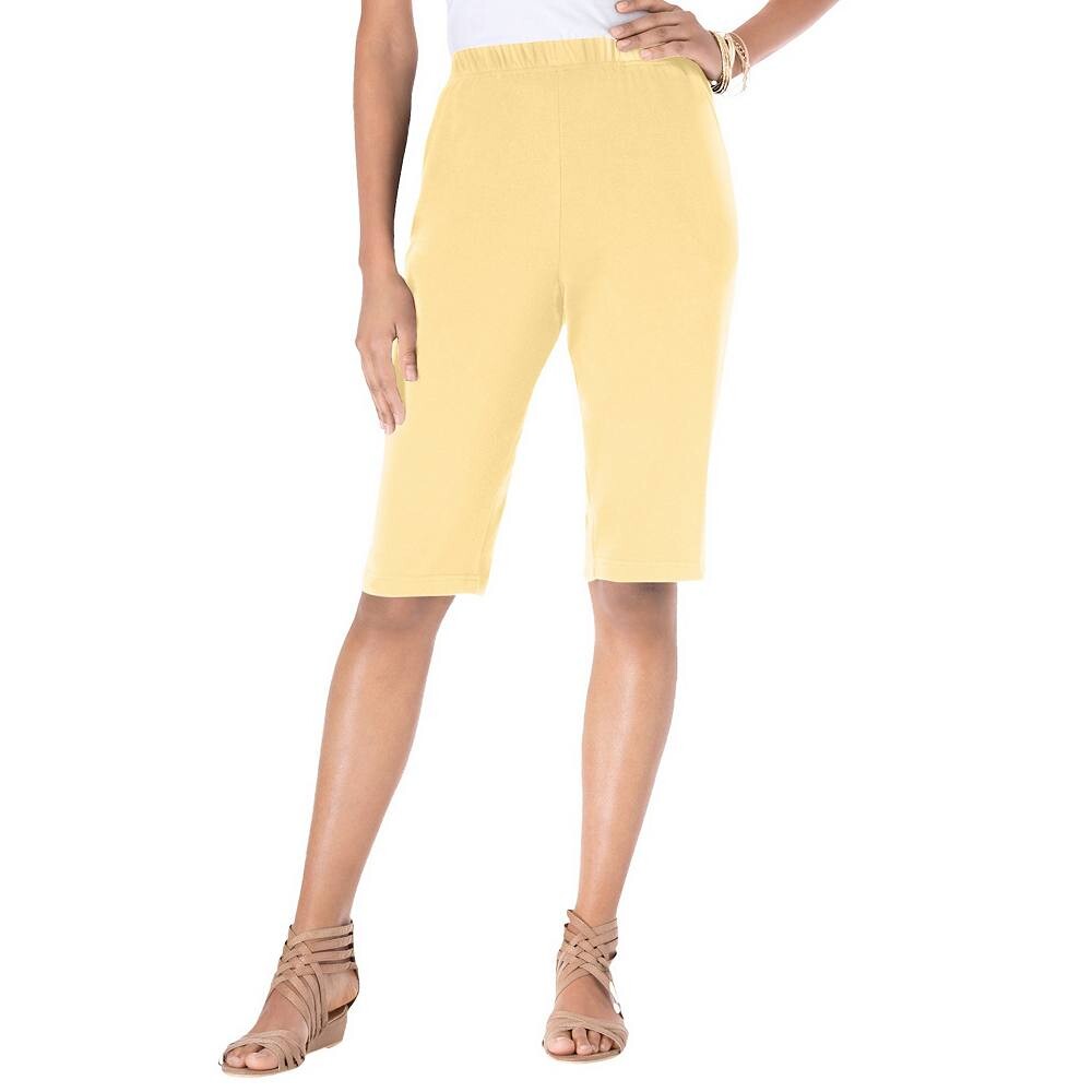 Женские шорты-бермуды мягкой вязки Roaman больших размеров Roaman's, цвет Banana
Женские шорты-бермуды мягкой вязки Roaman больших размеров Roaman's, цвет Banana