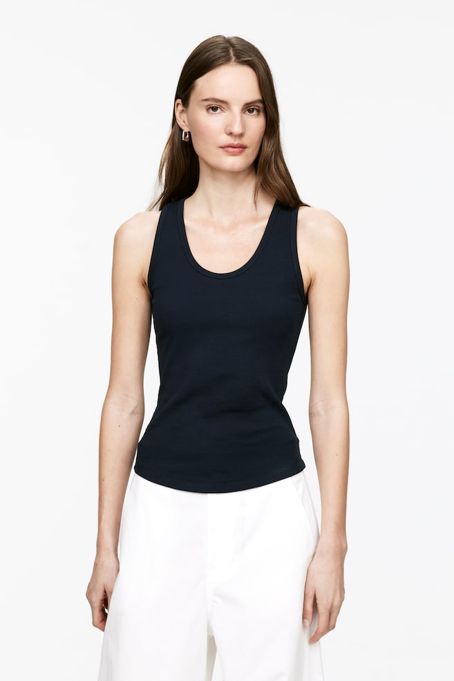 Ребристая майка Arket, синий
Ребристая майка Arket, синий