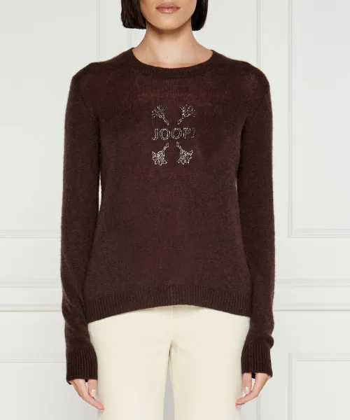 Кашемировый свитер Regular fit Joop!, коричневый 
Кашемировый свитер Regular fit Joop!, коричневый