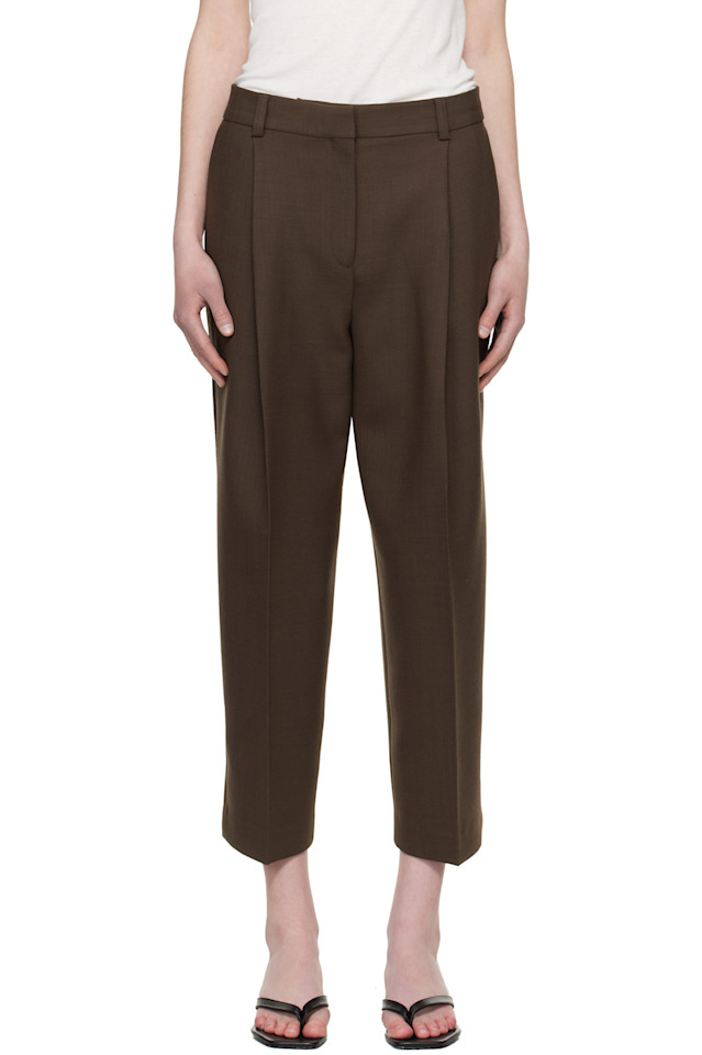 Toteme Коричневые плиссированные прямые брюки
Toteme Коричневые плиссированные прямые брюки