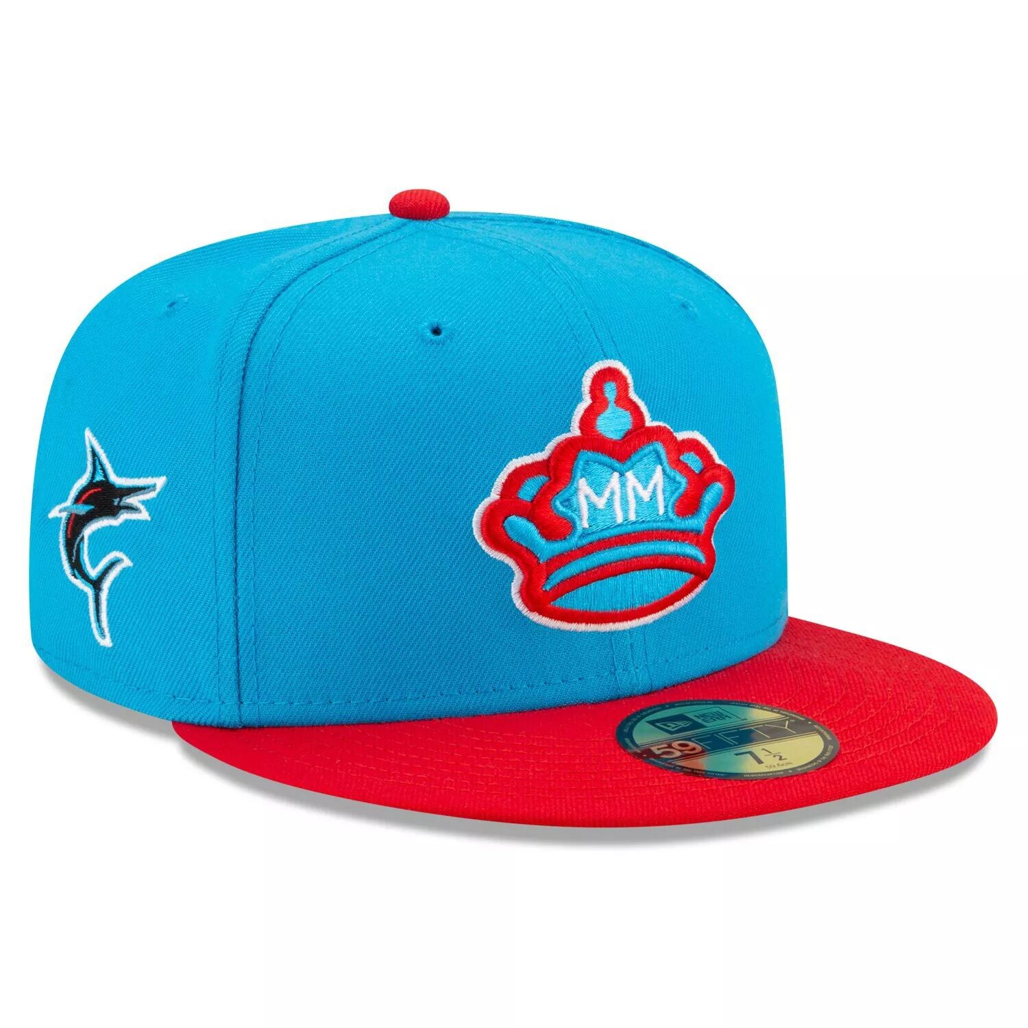 Мужская приталенная шляпа New Era сине-красная Miami Marlins 2021 City Connect 59FIFTY
Мужская приталенная шляпа New Era сине-красная Miami Marlins 2021 City Connect 59FIFTY
