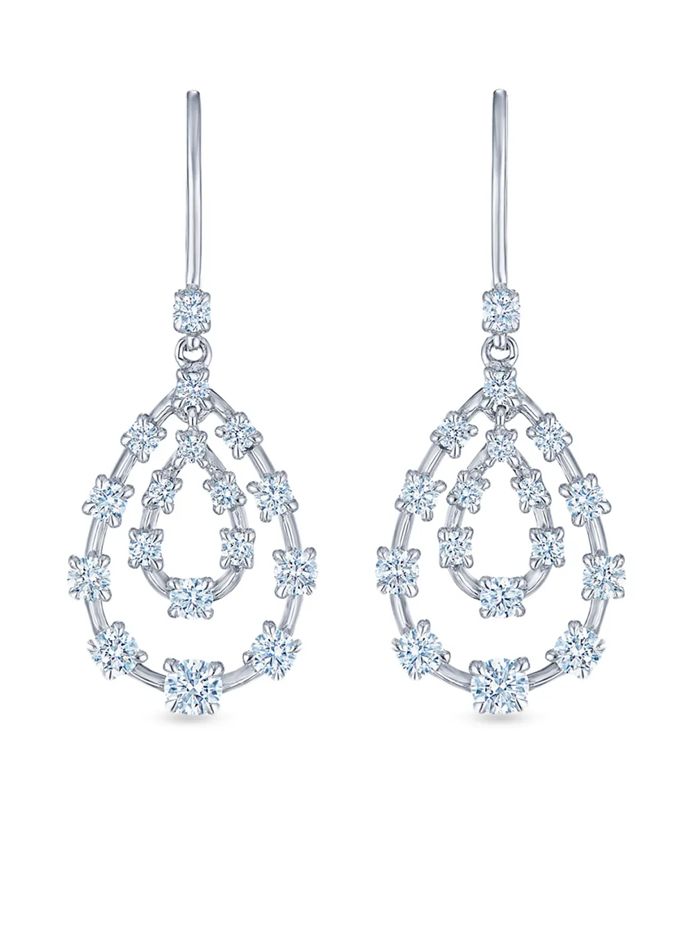 Серьги-подвески Starry Night из белого золота с бриллиантами KWIAT, серебяный 
Серьги-подвески Starry Night из белого золота с бриллиантами KWIAT, серебяный