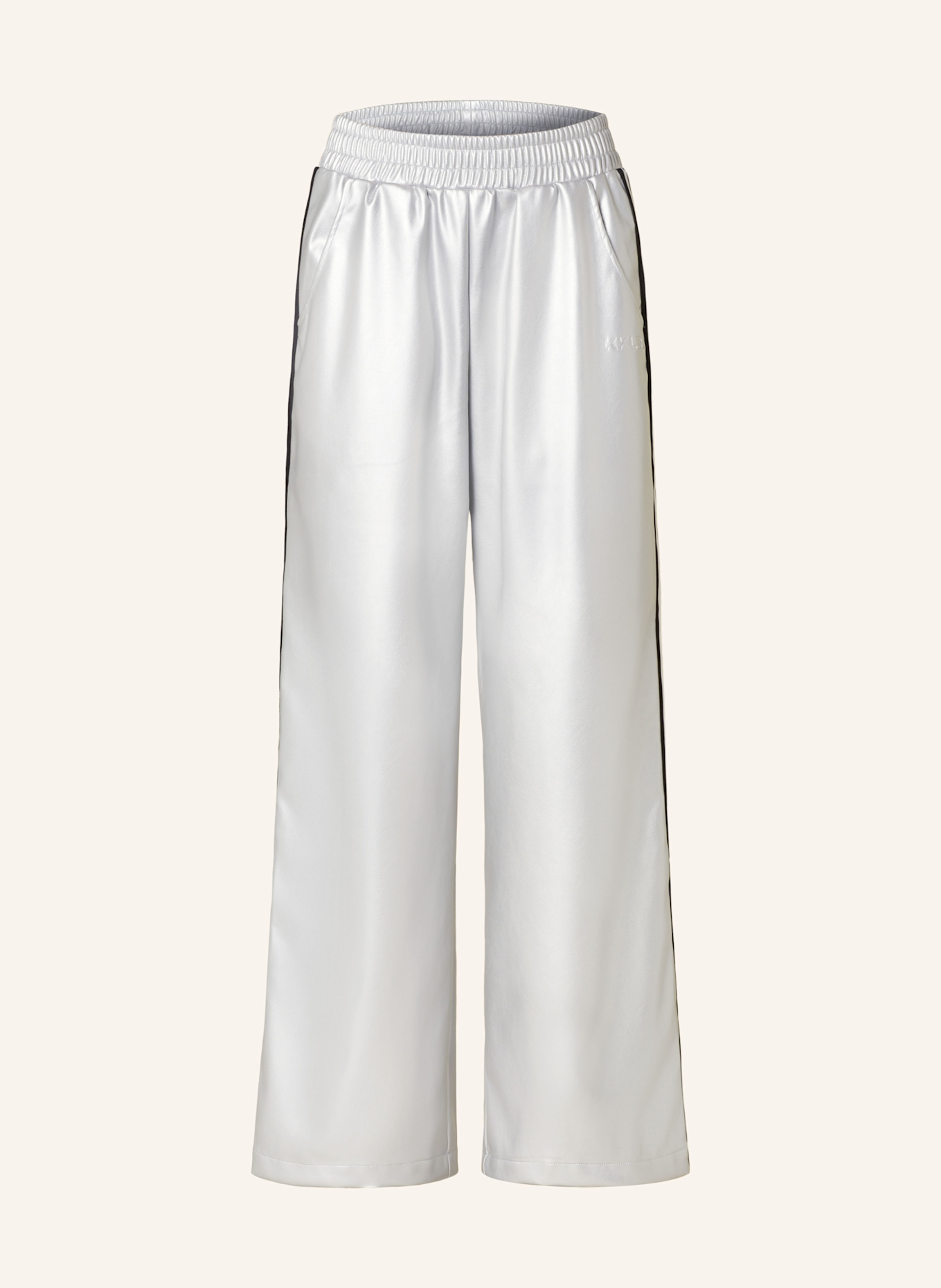 Брюки из искусственной кожи с кантом Karo Kauer, серебряный
Брюки из искусственной кожи с кантом Karo Kauer, серебряный