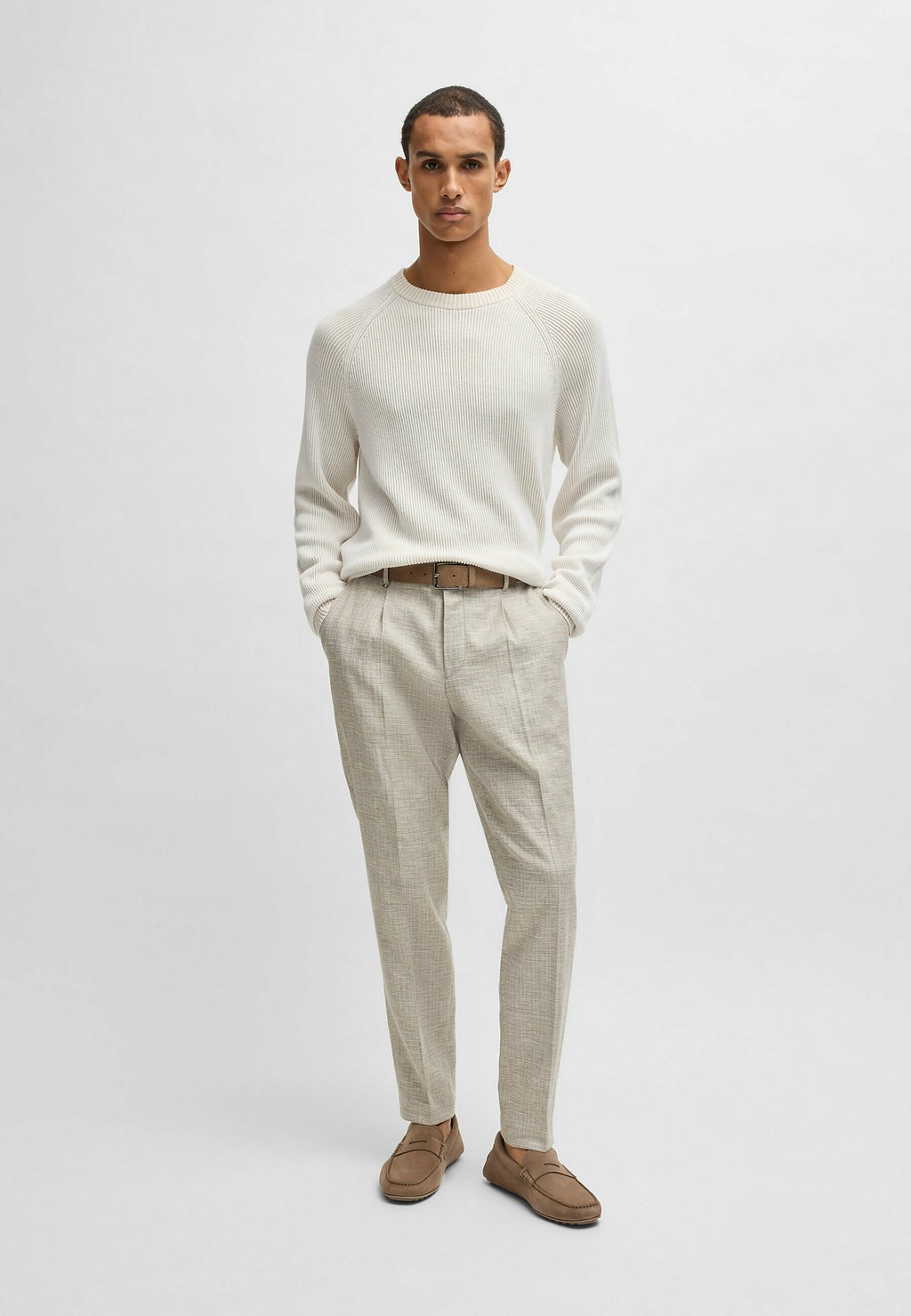 Мокасины NOEL BOSS, бежевый 
Мокасины NOEL BOSS, бежевый