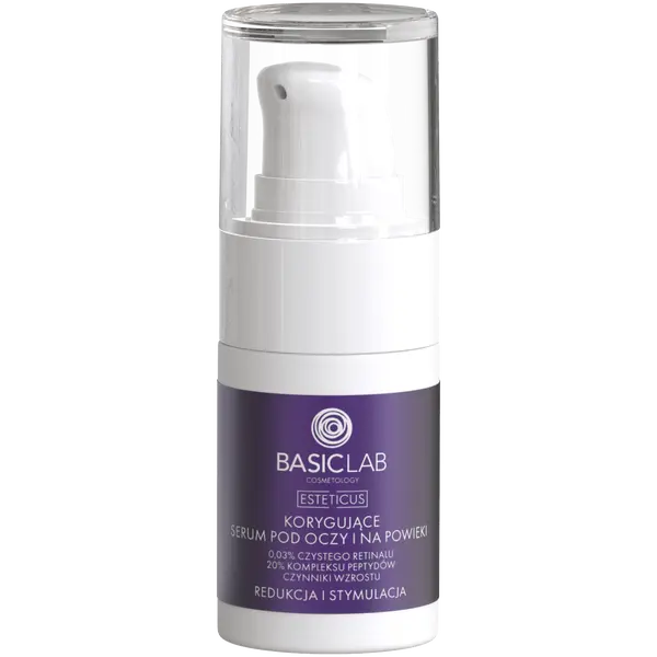 Корректирующая сыворотка для глаз 0,3% ретиналь, 15 мл Basiclab Esteticus
Корректирующая сыворотка для глаз 0,3% ретиналь, 15 мл Basiclab Esteticus