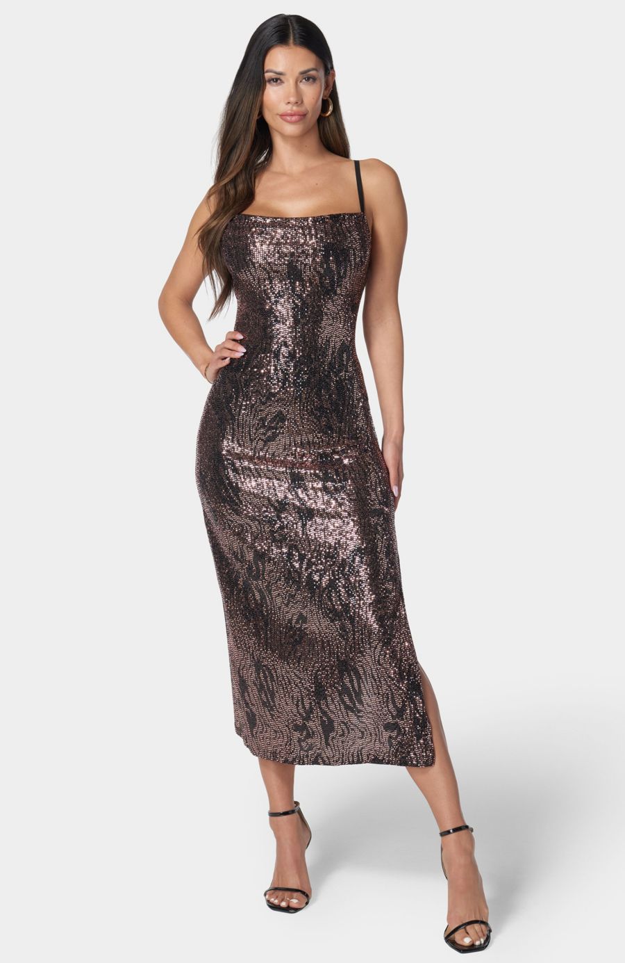 Женское длинное платье с зебровым принтом Bebe, Black/rosegold
Женское длинное платье с зебровым принтом Bebe, Black/rosegold