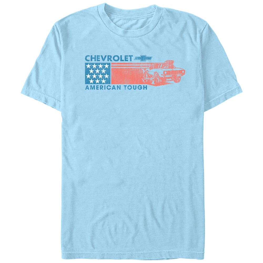Мужская футболка с рисунком флага США Chevrolet American Tough USA Licensed Character, цвет Light Blue
Мужская футболка с рисунком флага США Chevrolet American Tough USA Licensed Character, цвет Light Blue