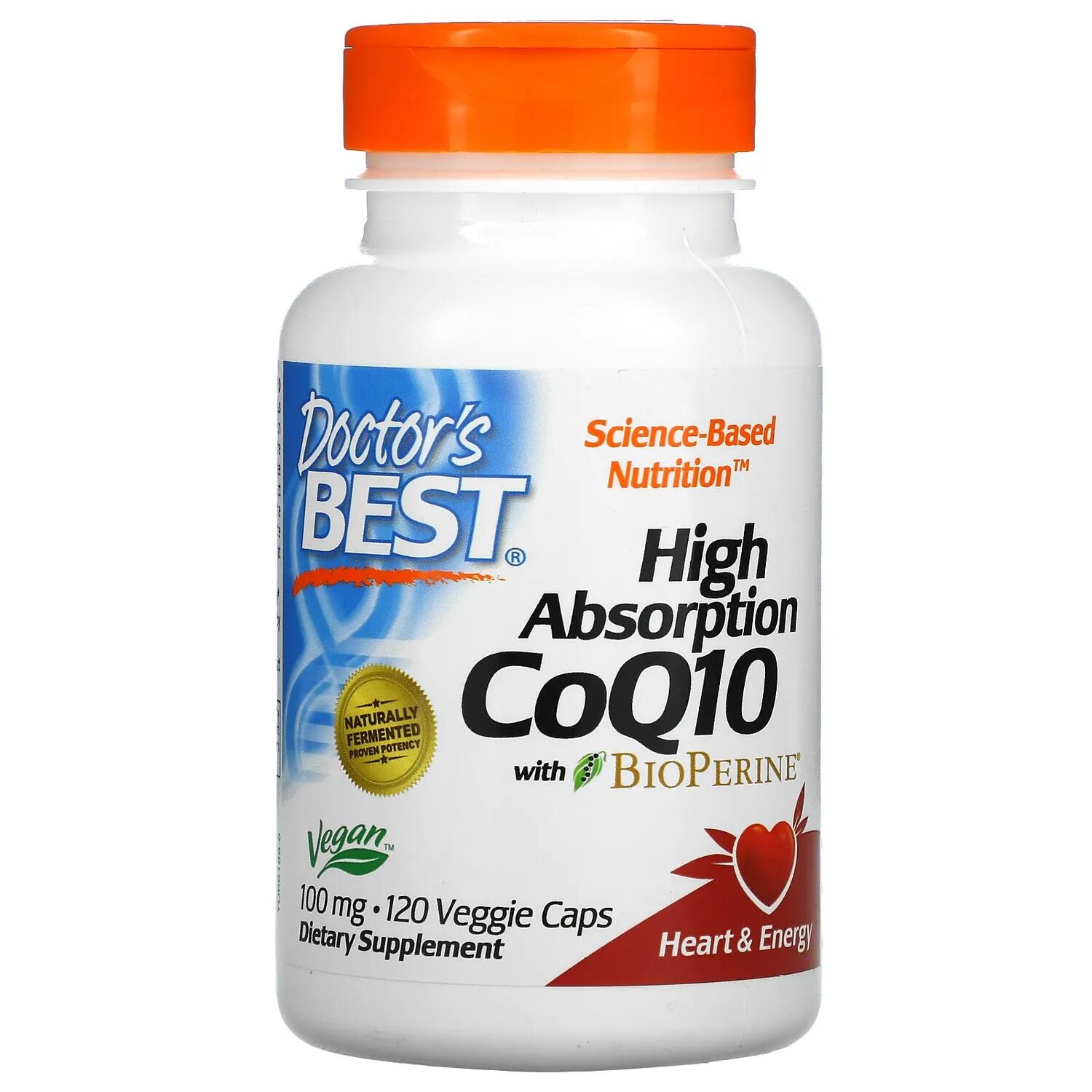 Doctor's Best CoQ10 с BioPerine 100 мг 120 овощных капсул
Doctor's Best CoQ10 с BioPerine 100 мг 120 овощных капсул