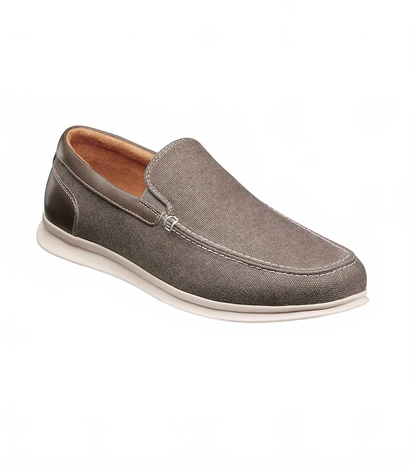 Мужские серые венецианские лоферы Montigo Canvas Moc Toe Florsheim, серый 
Мужские серые венецианские лоферы Montigo Canvas Moc Toe Florsheim, серый
