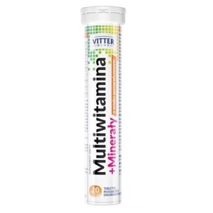 Vitter Blue Мультивитамины + минералы со вкусом апельсина, 20 шипучих таблеток, Diagnose
Vitter Blue Мультивитамины + минералы со вкусом апельсина, 20 шипучих таблеток, Diagnose