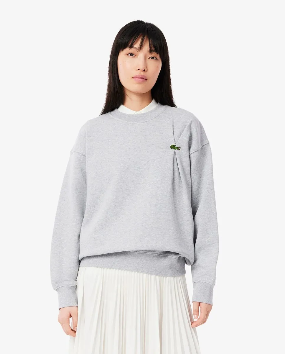 Женская толстовка свободного покроя из крокодиловой кожи со складками Lacoste, светло-серый
Женская толстовка свободного покроя из крокодиловой кожи со складками Lacoste, светло-серый