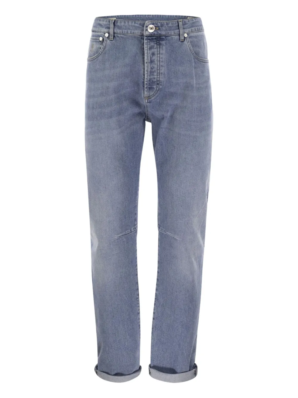 Джинсы с подворотами Brunello Cucinelli, синий 
Джинсы с подворотами Brunello Cucinelli, синий