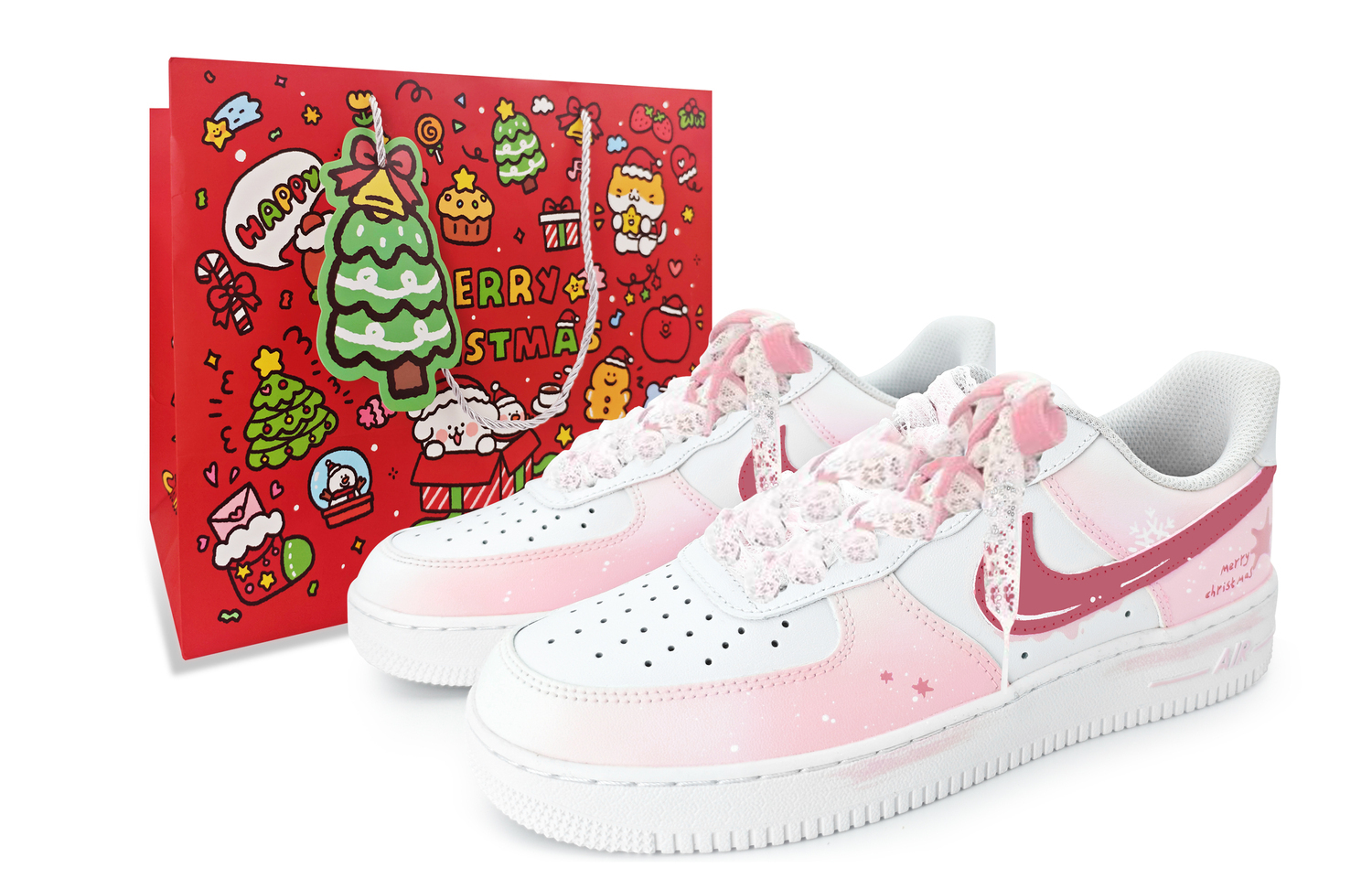 Nike Air Force 1 Snow Sakura Song Leather Low top Skateboard Shoes Unisex Cherry Blossom Pink
Nike Air Force 1 Snow Sakura Song Leather Low top Skateboard Shoes Unisex Cherry Blossom Pink