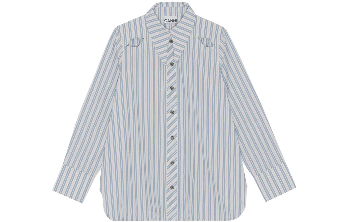 Футболка с вырезом 'Forever Blue' GANNI, голубой
Футболка с вырезом 'Forever Blue' GANNI, голубой