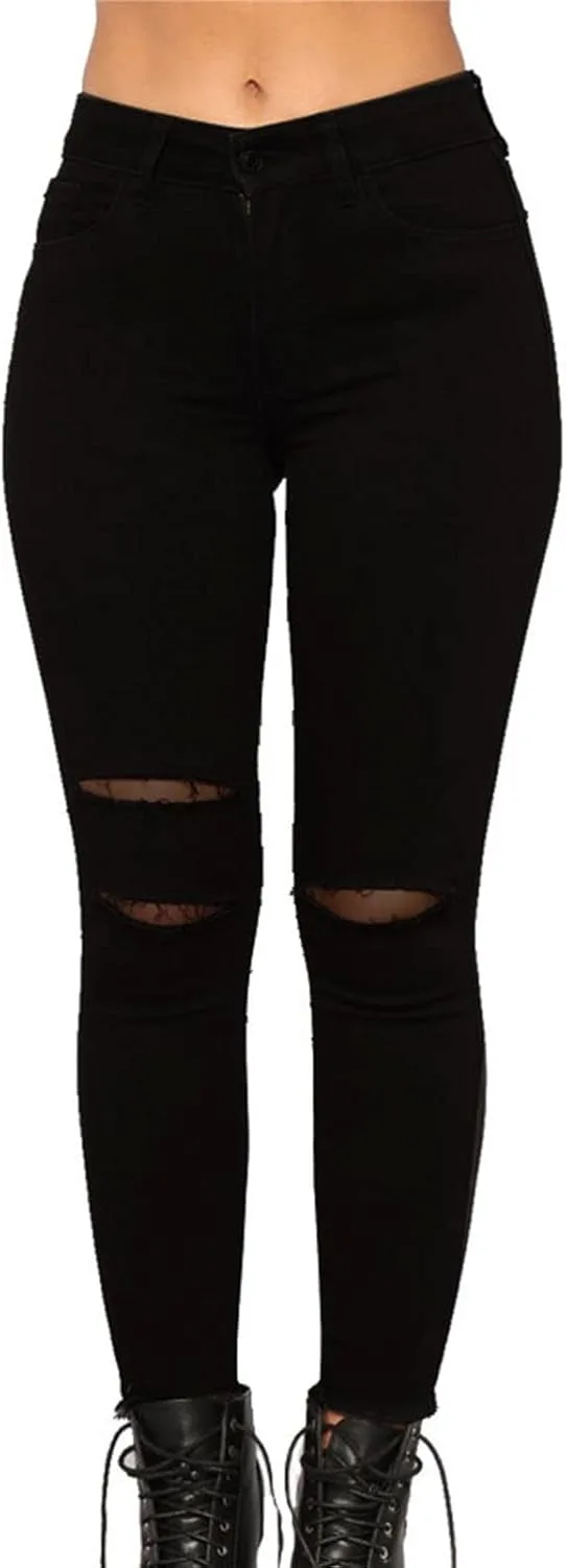 DGHM-JLMY модные черные рваные джинсы для женщин mid rise destroyed skinny stretch
DGHM-JLMY модные черные рваные джинсы для женщин mid rise destroyed skinny stretch