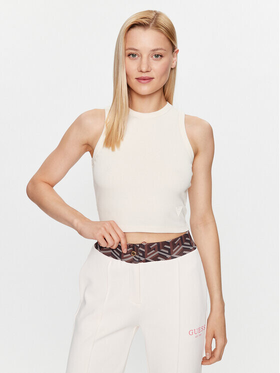 Топ приталенного кроя Guess, бежевый
Топ приталенного кроя Guess, бежевый