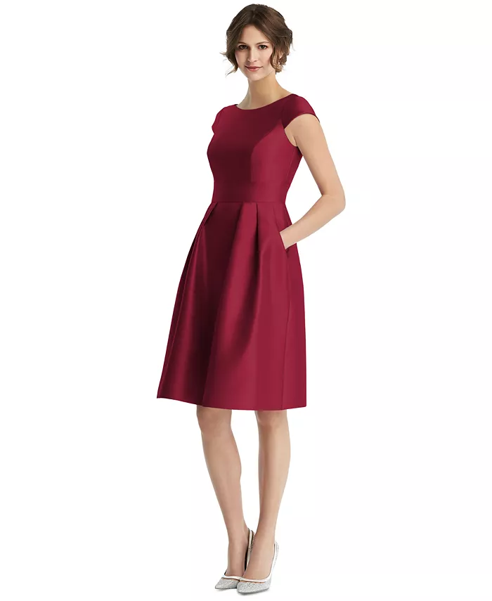 Женское коктейльное платье с плиссировкой и рукавами-крылышками, с карманами Alfred Sung, красный
Женское коктейльное платье с плиссировкой и рукавами-крылышками, с карманами Alfred Sung, красный