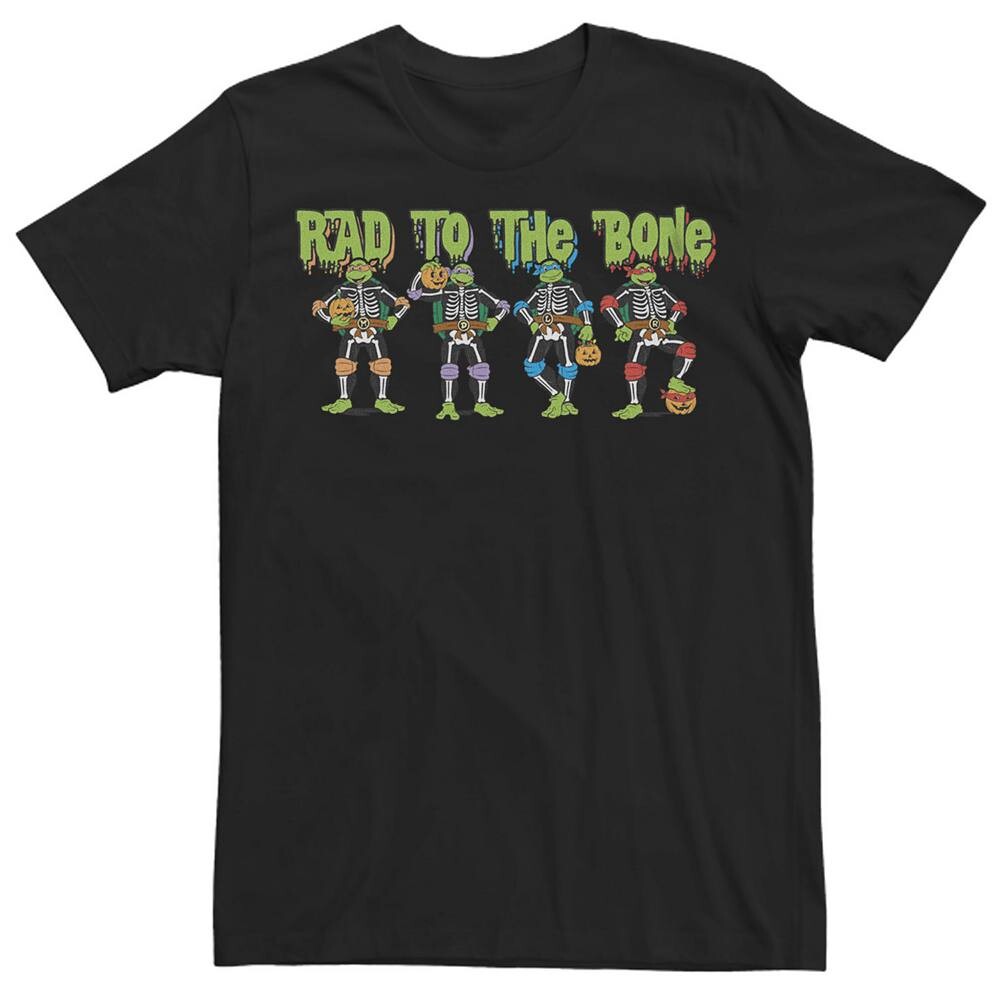 Мужская футболка с рисунком «Черепашки-ниндзя» «Хэллоуин» Rad to the Bone Skeletons Licensed Character, черный
Мужская футболка с рисунком «Черепашки-ниндзя» «Хэллоуин» Rad to the Bone Skeletons Licensed Character, черный