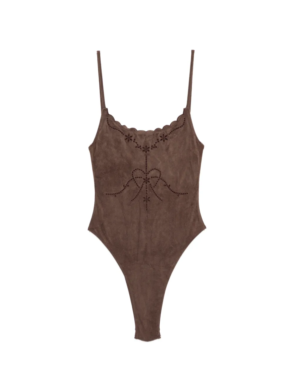 Купальник Juliet с вышивкой и фигурным краем Frankies Bikinis, коричневый
Купальник Juliet с вышивкой и фигурным краем Frankies Bikinis, коричневый