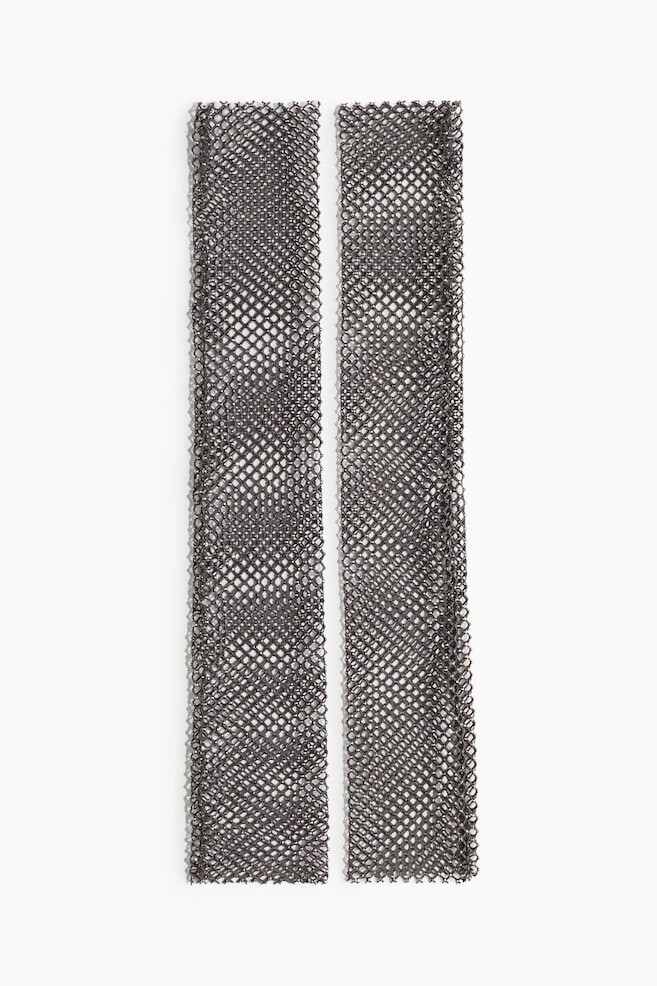 Сетчатые перчатки без пальцев H&M, серый 
Сетчатые перчатки без пальцев H&M, серый