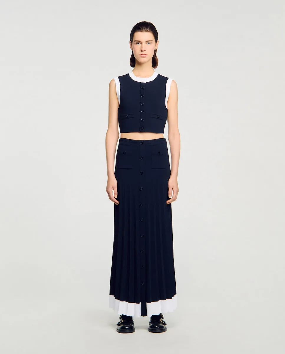 Длинная вязаная юбка двух цветов Sandro, темно-синий
Длинная вязаная юбка двух цветов Sandro, темно-синий