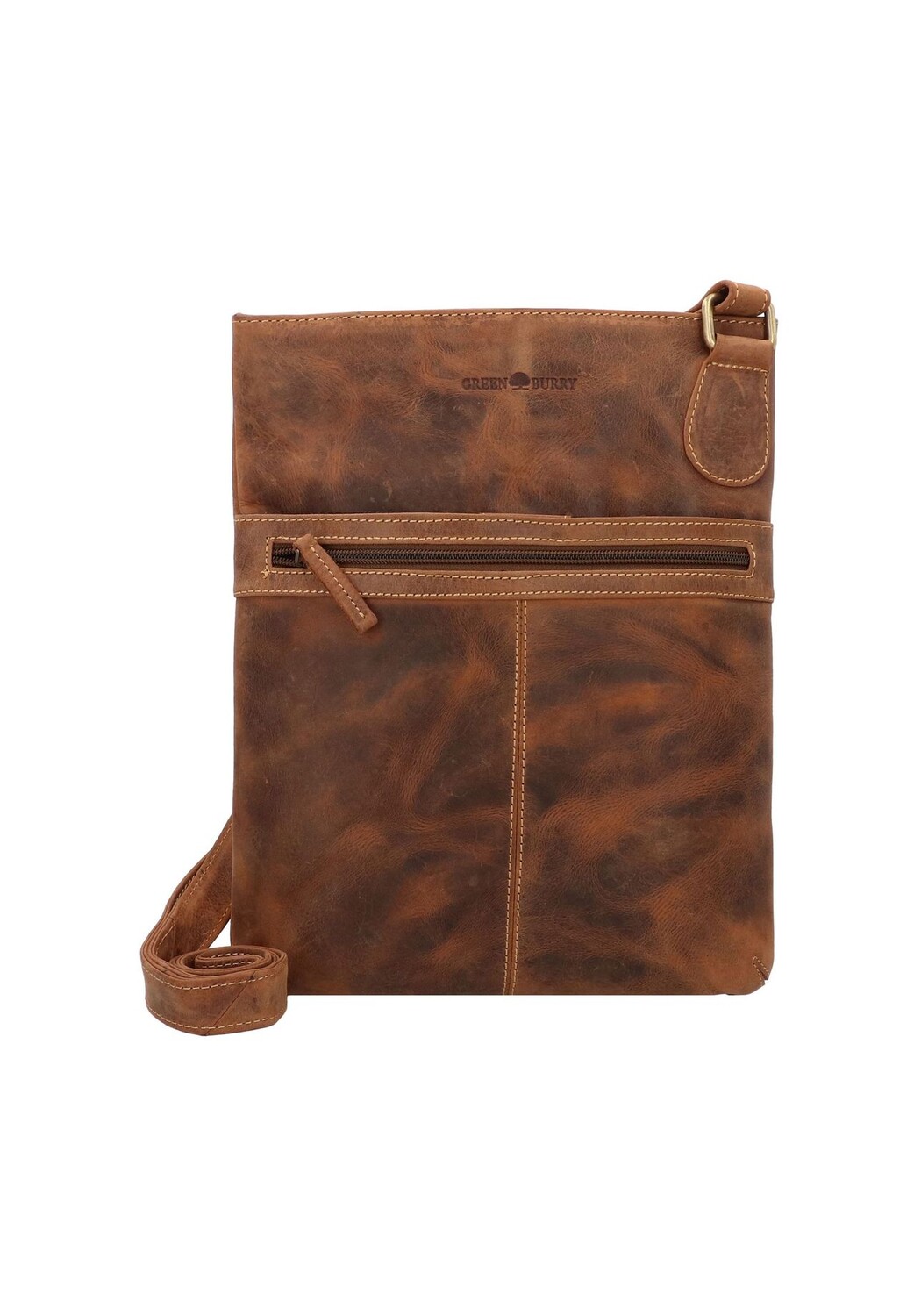 Винтажная кожаная сумка через плечо 25 см Green Burry, коричневый
Винтажная кожаная сумка через плечо 25 см Green Burry, коричневый