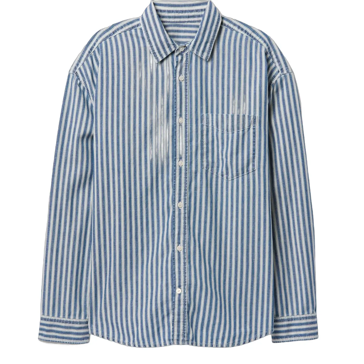 GAP Рубашка мужская синяя в полоску
GAP Рубашка мужская синяя в полоску