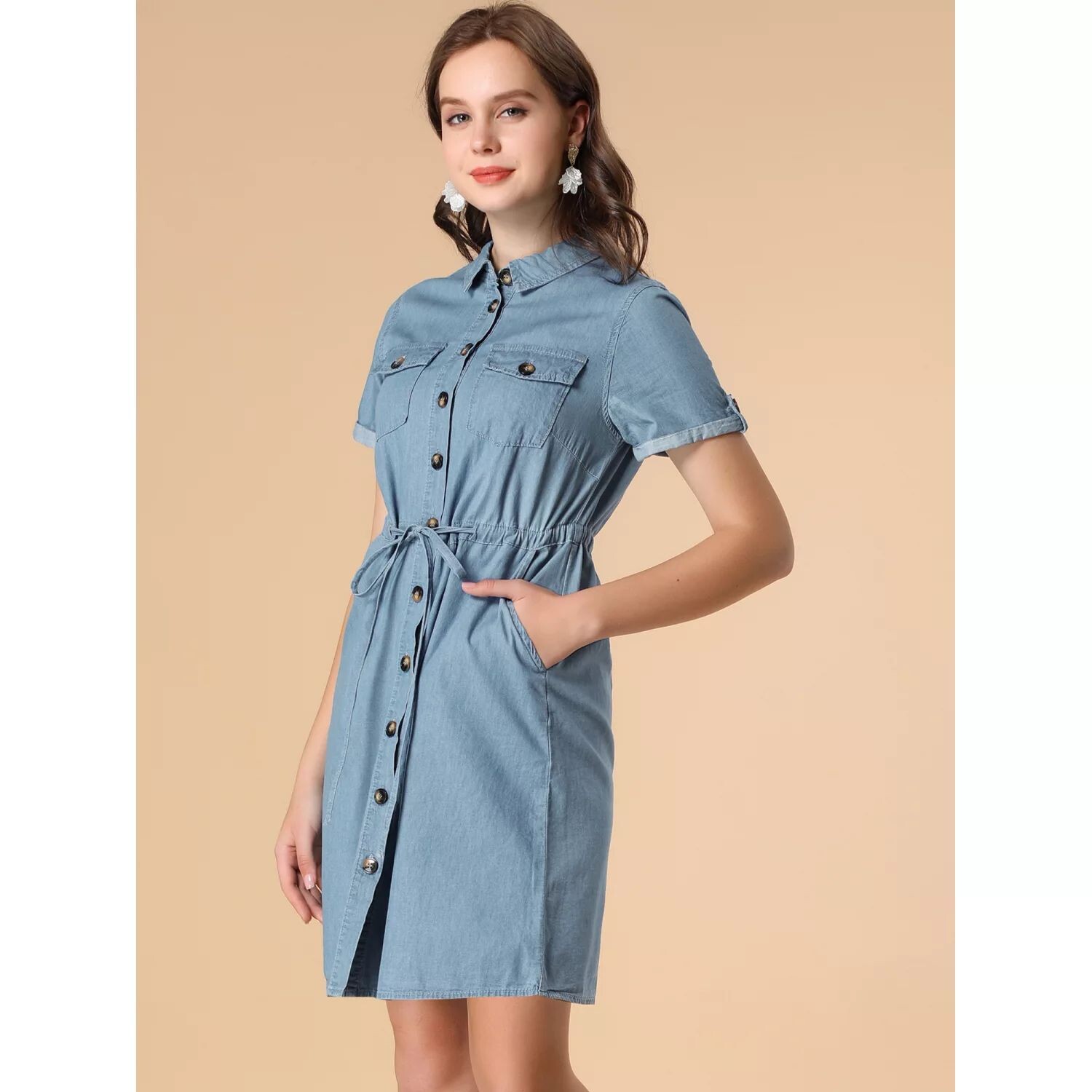 Женские повседневные летние платья с короткими рукавами на пуговицах спереди ALLEGRA K
Женские повседневные летние платья с короткими рукавами на пуговицах спереди ALLEGRA K