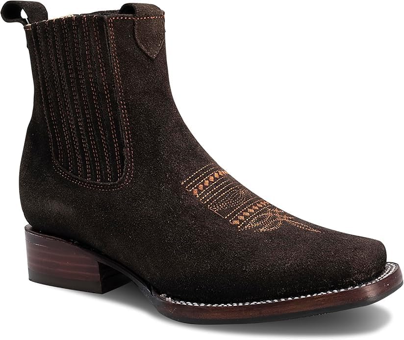 Мужские коричневые замшевые челси - ботинки с квадратным носком, вестерн-ковбойские ботинки до щиколотки, из натуральной кожи Generic
Мужские коричневые замшевые челси - ботинки с квадратным носком, вестерн-ковбойские ботинки до щиколотки, из натуральной кожи Generic