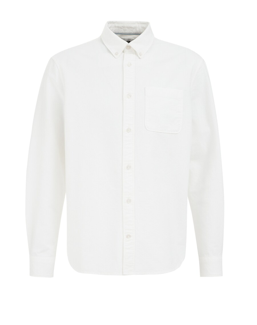 Рубашка на пуговицах классического кроя WE Fashion, белый 
Рубашка на пуговицах классического кроя WE Fashion, белый