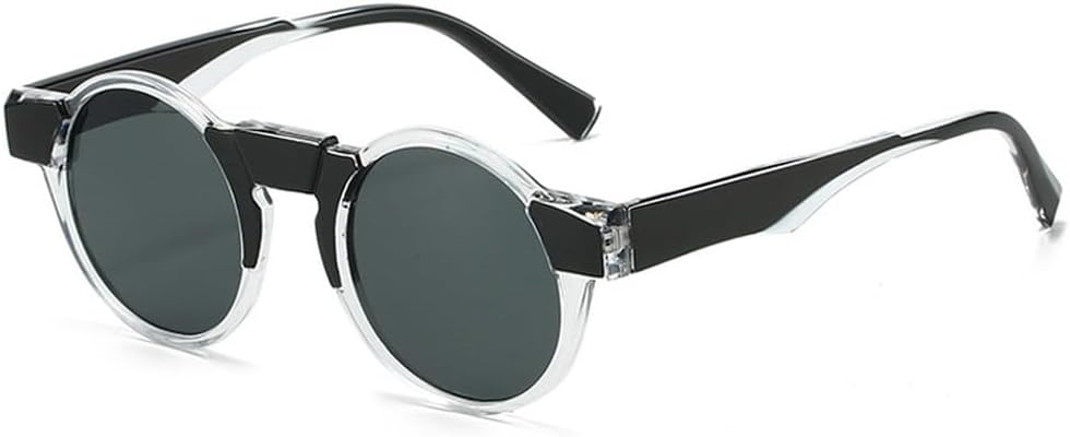 Ретро маленькие круглые солнцезащитные очки для женщин, модные конфетные оттенки, защита от УФ-излучения UV400, модные панк-солнцезащитные очки для мужчин HVTVTLA, Black Clear Gray
Ретро маленькие круглые солнцезащитные очки для женщин, модные конфетные оттенки, защита от УФ-излучения UV400, модные панк-солнцезащитные очки для мужчин HVTVTLA, Black Clear Gray
