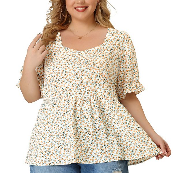 Блузка с баской и вырезом sweetheart, короткий рукав, plus size Agnes Orinda
Блузка с баской и вырезом sweetheart, короткий рукав, plus size Agnes Orinda