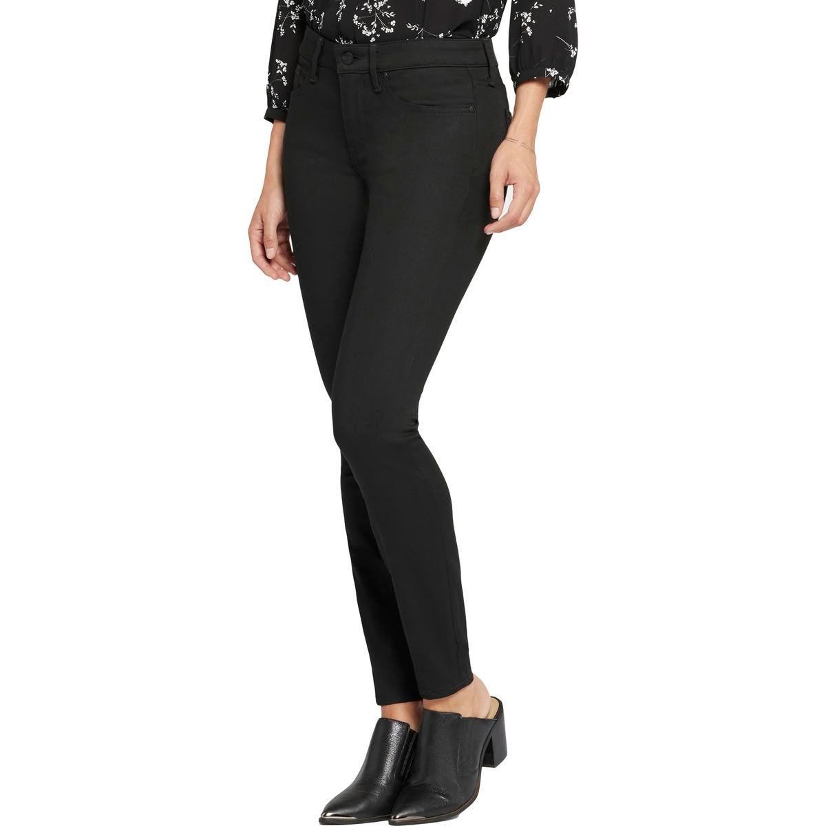 Ami Женские облегающие джинсы скинни из плотного денима NYDJ, черный
Ami Женские облегающие джинсы скинни из плотного денима NYDJ, черный